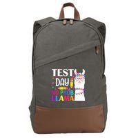 funny Test Day No Prob-llama Llama Teacher Cotton Canvas Backpack