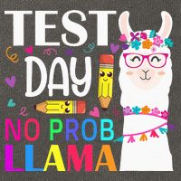 funny Test Day No Prob-llama Llama Teacher Cotton Canvas Backpack