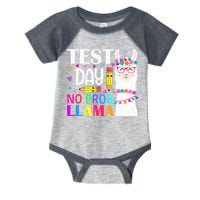 funny Test Day No Prob-llama Llama Teacher Infant Baby Jersey Bodysuit