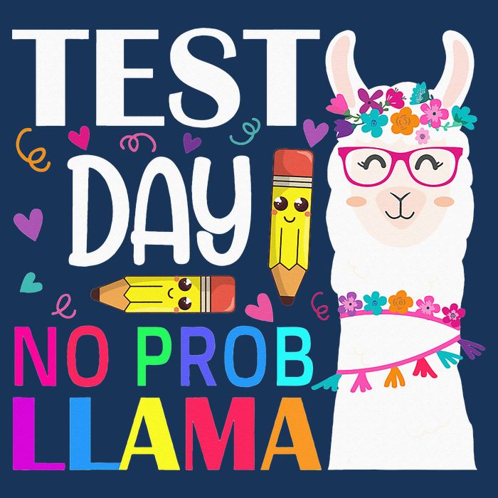 funny Test Day No Prob-llama Llama Teacher Infant Baby Jersey Bodysuit
