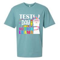 funny Test Day No Prob-llama Llama Teacher Sueded Cloud Jersey T-Shirt