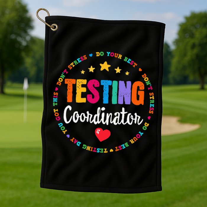 Funny Test Day Teacher Ideas School Testing Coordinator Golf Towel