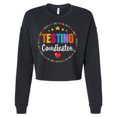 Funny Test Day Teacher Ideas School Testing Coordinator Cropped Pullover Crew