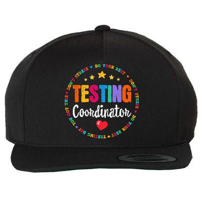 Funny Test Day Teacher Ideas School Testing Coordinator Wool Snapback Cap