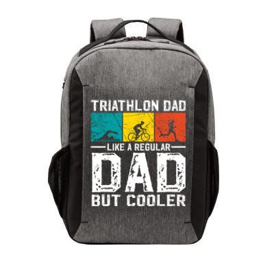 Funny Triathlon Design Dad Swim Bike Run Triathletes Gift Vector Backpack