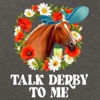 Funny Talk Derby To Me Horse Derby Racing Cotton Canvas Backpack