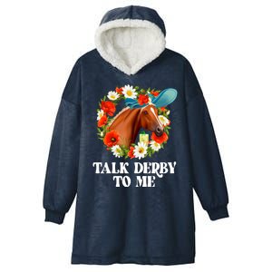 Funny Talk Derby To Me Horse Derby Racing Hooded Wearable Blanket