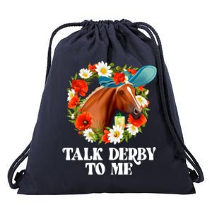 Funny Talk Derby To Me Horse Derby Racing Drawstring Bag