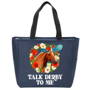 Funny Talk Derby To Me Horse Derby Racing Zip Tote Bag