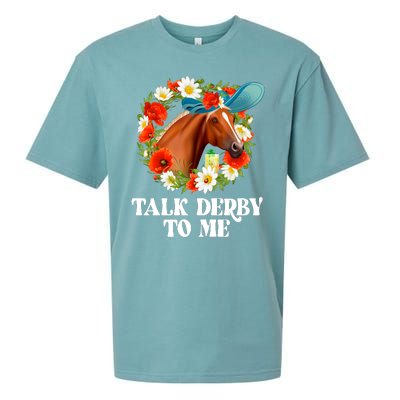 Funny Talk Derby To Me Horse Derby Racing Sueded Cloud Jersey T-Shirt