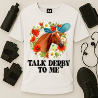 Funny Talk Derby To Me Horse Derby Racing Cooling Performance Crew T-Shirt
