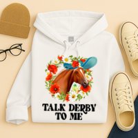 Funny Talk Derby To Me Horse Derby Racing Hoodie