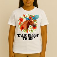 Funny Talk Derby To Me Horse Derby Racing T-Shirt