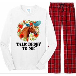 Funny Talk Derby To Me Horse Derby Racing Long Sleeve Pajama Set