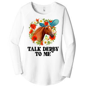 Funny Talk Derby To Me Horse Derby Racing Women's Perfect Tri Tunic Long Sleeve Shirt