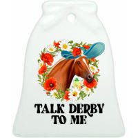 Funny Talk Derby To Me Horse Derby Racing Ceramic Bell Ornament