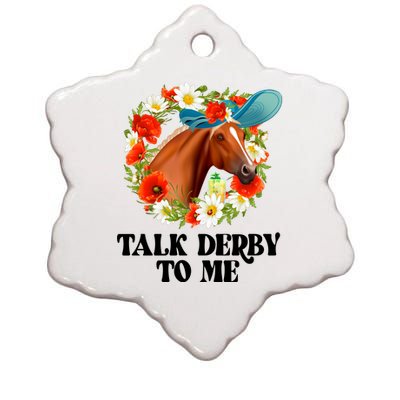 Funny Talk Derby To Me Horse Derby Racing Ceramic Star Ornament