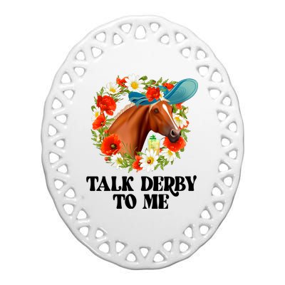 Funny Talk Derby To Me Horse Derby Racing Ceramic Oval Ornament