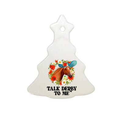 Funny Talk Derby To Me Horse Derby Racing Ceramic Tree Ornament