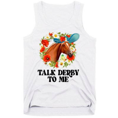 Funny Talk Derby To Me Horse Derby Racing Tank Top