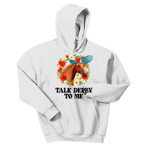 Funny Talk Derby To Me Horse Derby Racing Kids Hoodie