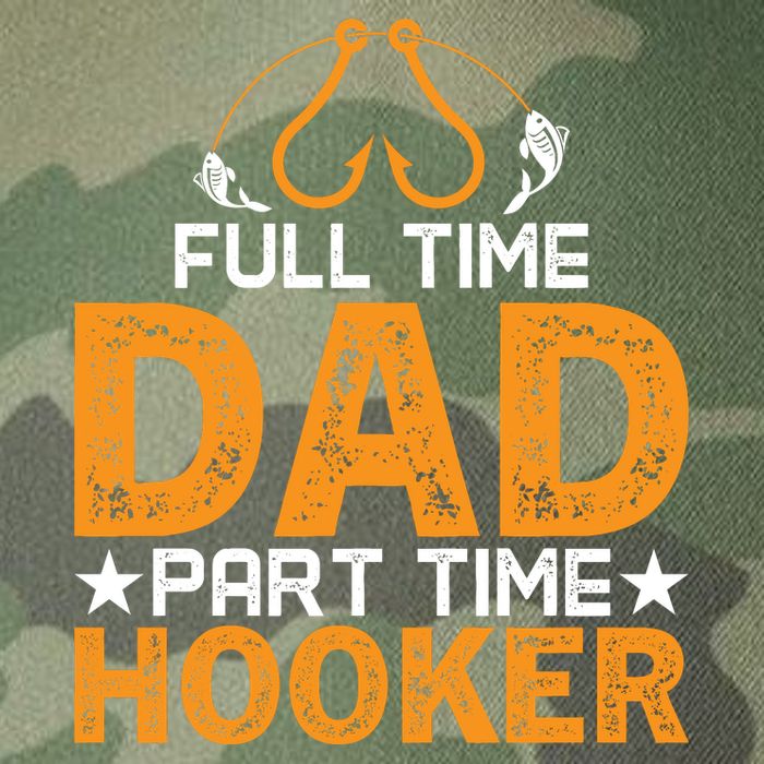 Full Time Dad Part Time Hooker Fishing Legacy Tie Dye Trucker Hat