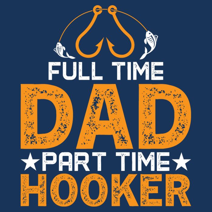 Full Time Dad Part Time Hooker Fishing Infant Baby Jersey Bodysuit