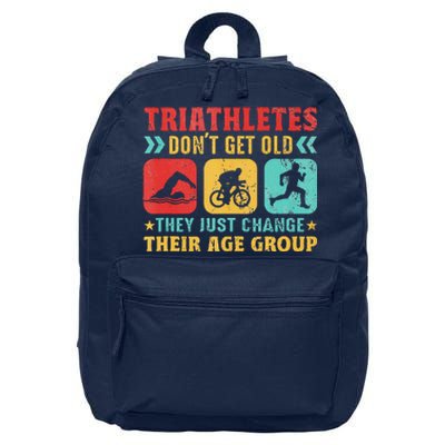 Funny Triathlon Design Triathletes Swim Bike Run 16 in Basic Backpack