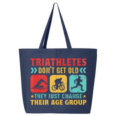 Funny Triathlon Design Triathletes Swim Bike Run 25L Jumbo Tote