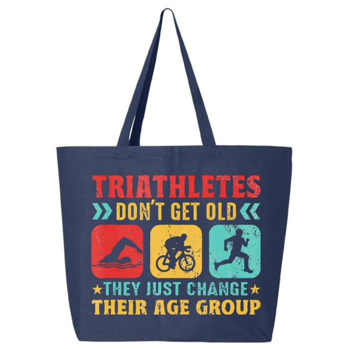 Funny Triathlon Design Triathletes Swim Bike Run 25L Jumbo Tote