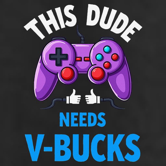 Funny This Dude Needs Vbucks Will Work For Bucks Gamer 25L Jumbo Tote