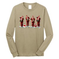 Funny Trump Dance Santa Claus Christmas Xmas Pajamas Holiday Long Sleeve Shirt