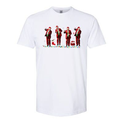 Funny Trump Dance Santa Claus Christmas Xmas Pajamas Holiday Softstyle CVC T-Shirt