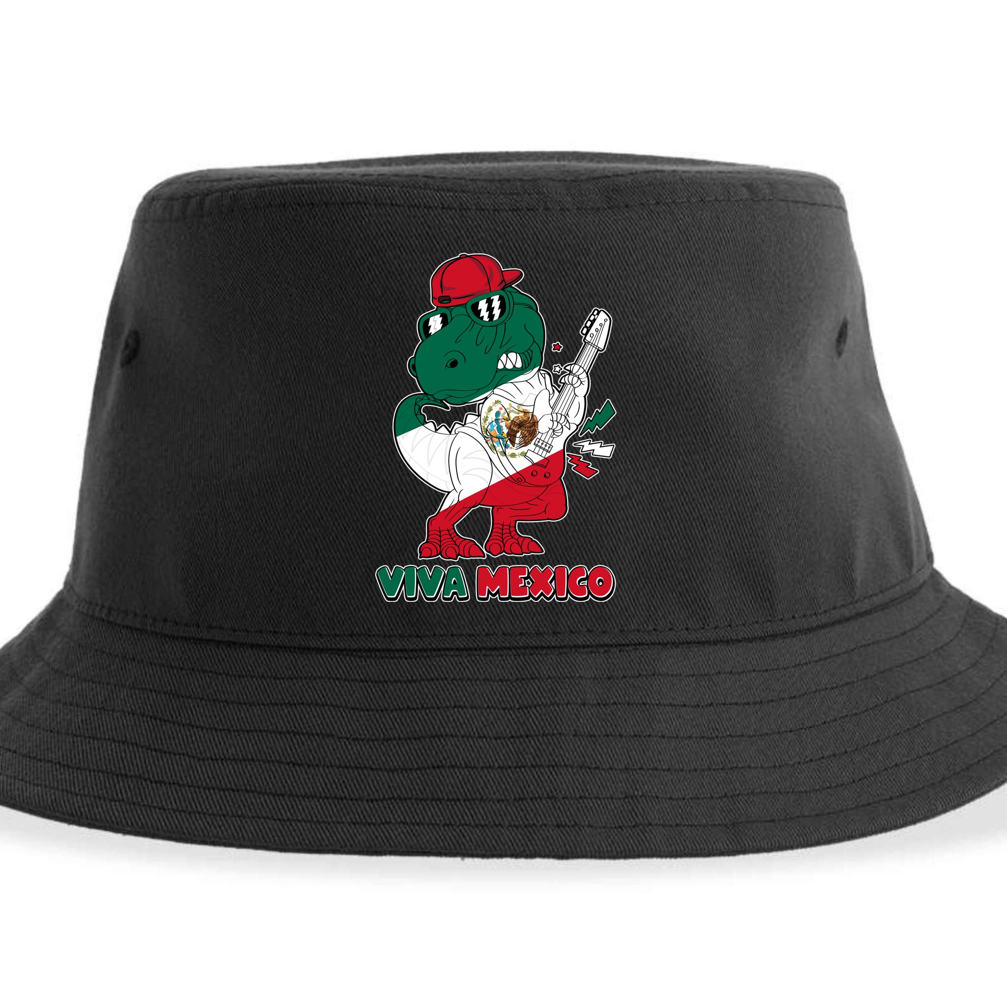 Funny Trex Dinosaur Viva Mexico Sustainable Bucket Hat