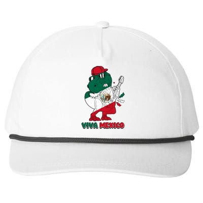 Funny Trex Dinosaur Viva Mexico Snapback Five-Panel Rope Hat