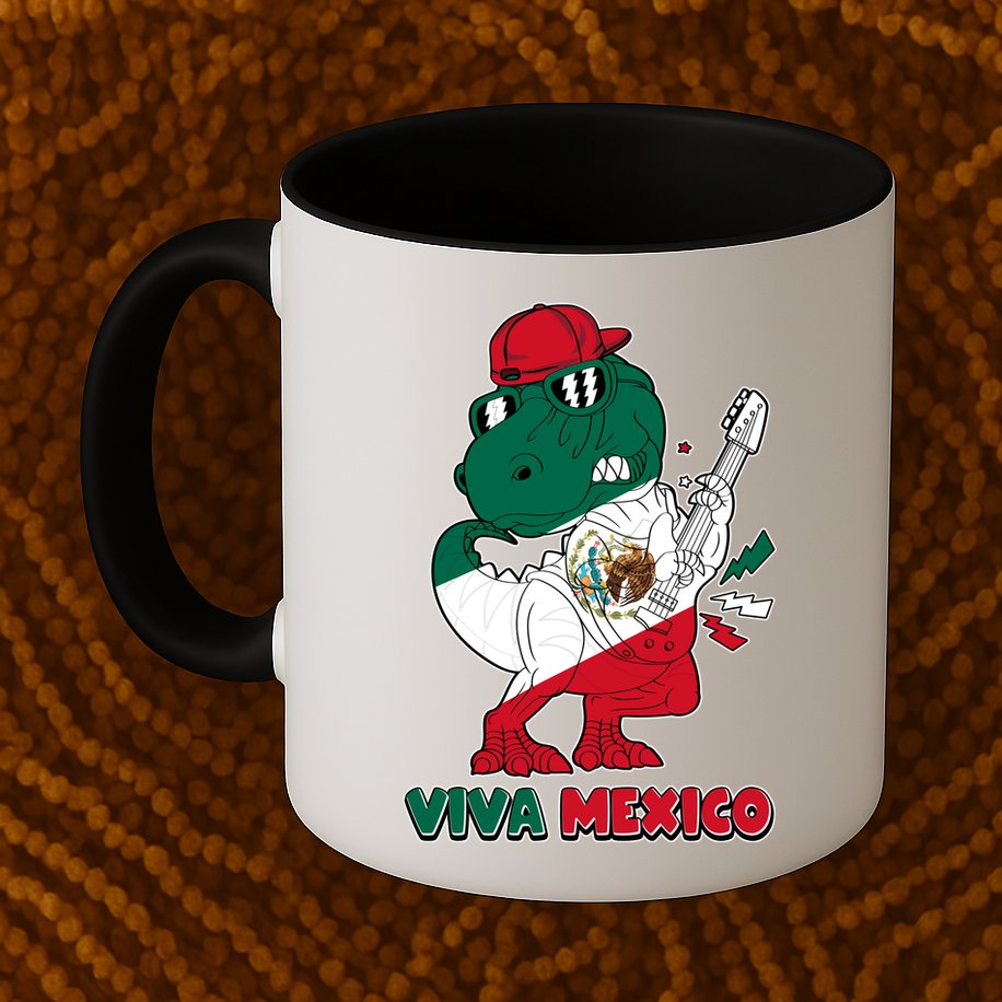 Funny Trex Dinosaur Viva Mexico Mug