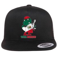 Funny Trex Dinosaur Viva Mexico Flatbill Hat