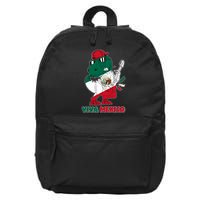 Funny Trex Dinosaur Viva Mexico 16 in Basic Backpack