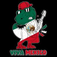 Funny Trex Dinosaur Viva Mexico 16 in Basic Backpack