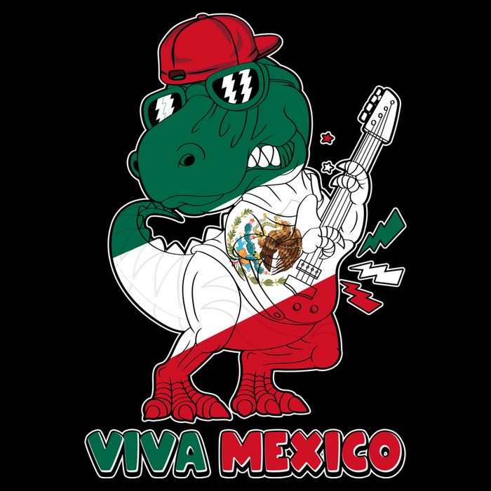 Funny Trex Dinosaur Viva Mexico 16 in Basic Backpack