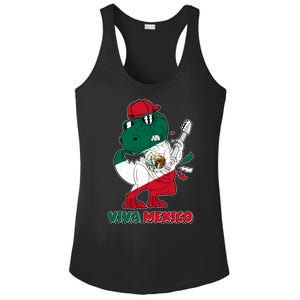 Funny Trex Dinosaur Viva Mexico Ladies PosiCharge Competitor Racerback Tank