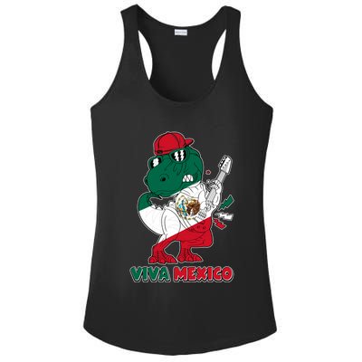 Funny Trex Dinosaur Viva Mexico Ladies PosiCharge Competitor Racerback Tank