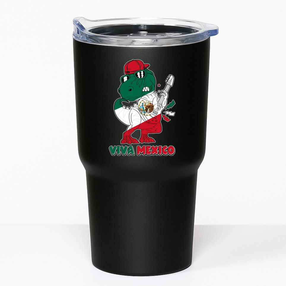 Funny Trex Dinosaur Viva Mexico Tumbler