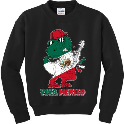 Funny Trex Dinosaur Viva Mexico Kids Sweatshirt