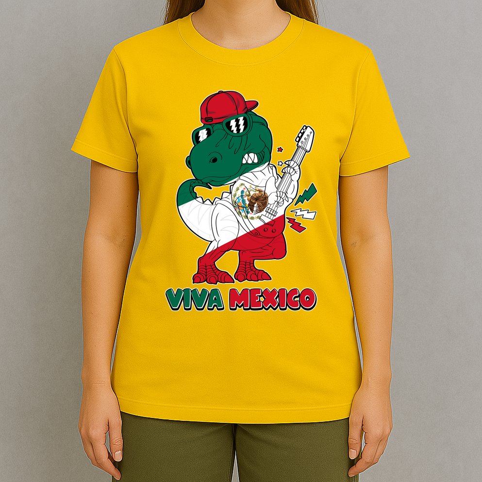 Funny Trex Dinosaur Viva Mexico T-Shirt