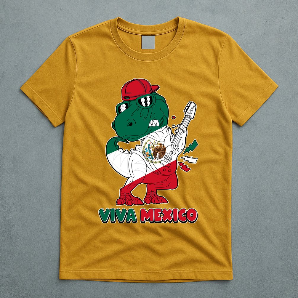 Funny Trex Dinosaur Viva Mexico T-Shirt