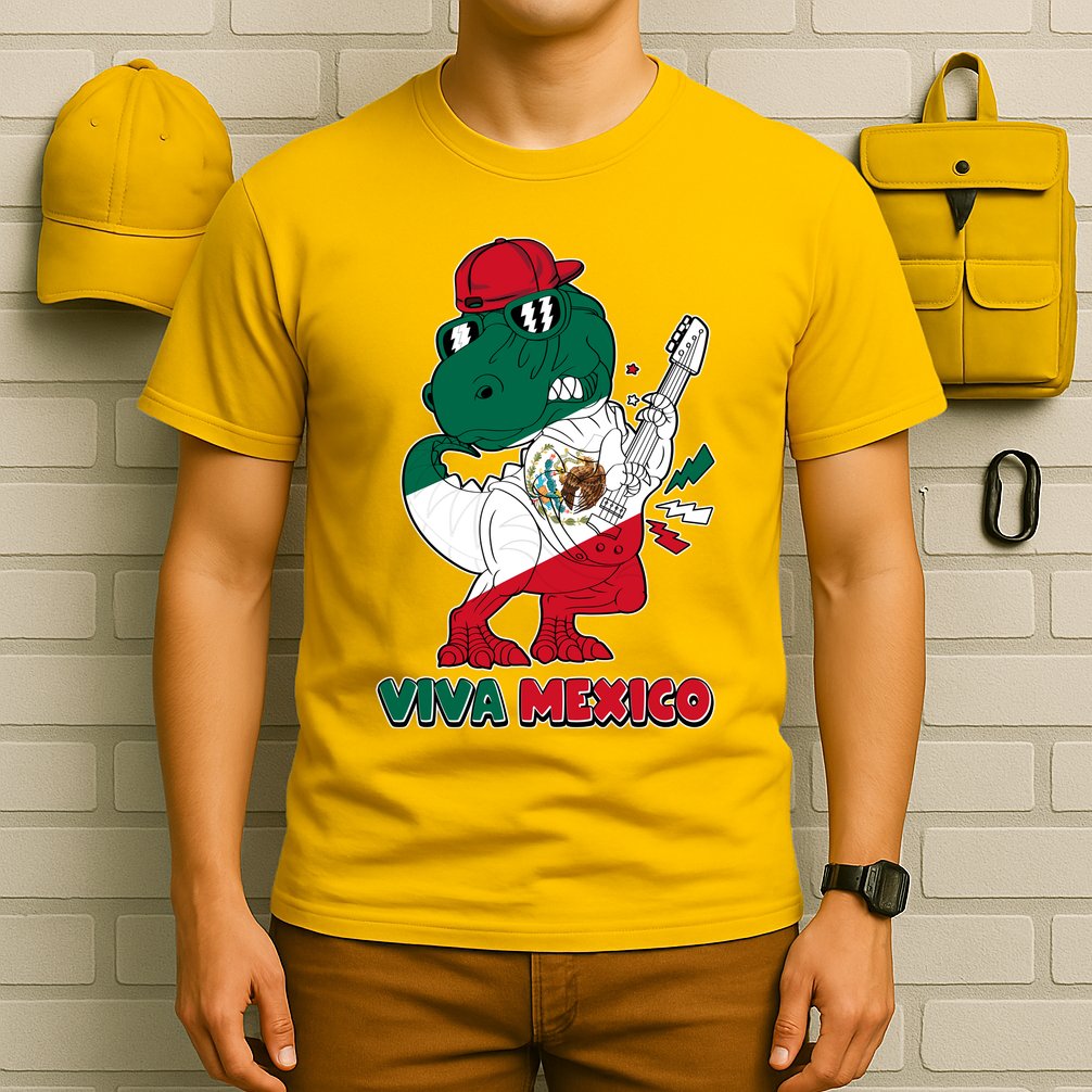 Funny Trex Dinosaur Viva Mexico T-Shirt