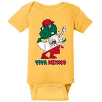 Funny Trex Dinosaur Viva Mexico Baby Bodysuit