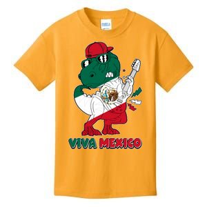 Funny Trex Dinosaur Viva Mexico Kids T-Shirt