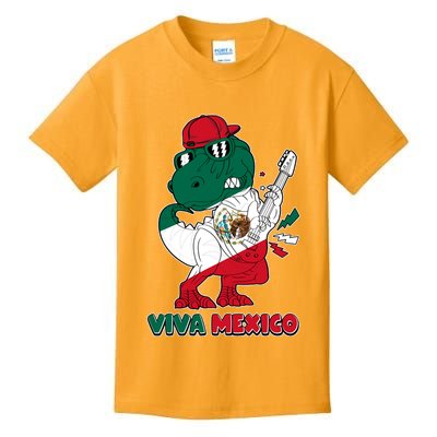 Funny Trex Dinosaur Viva Mexico Kids T-Shirt
